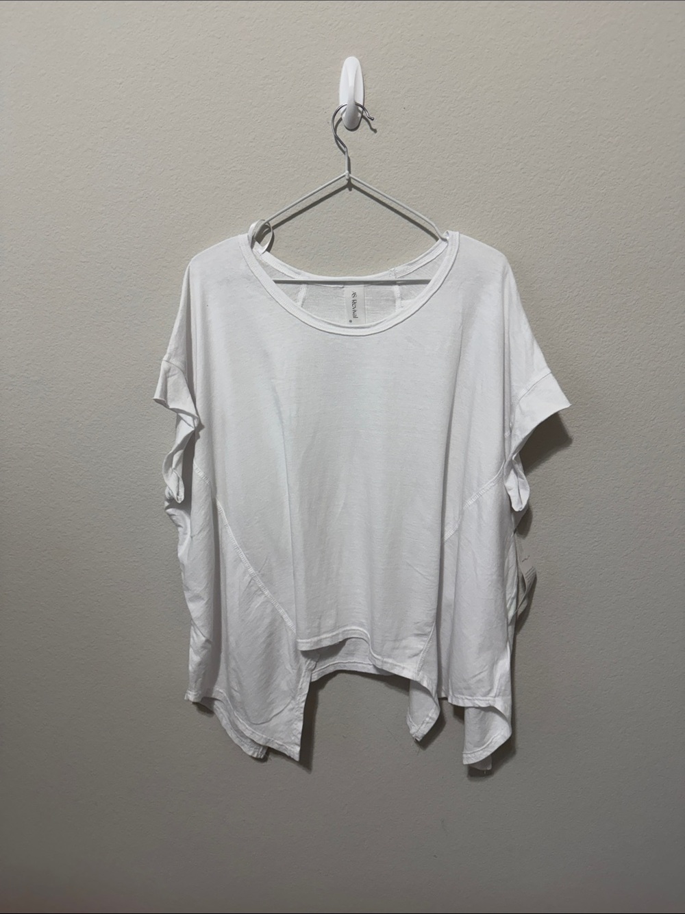 NWT AS Revival  White Women's Relaxed Short Sleeve Top SU 09
